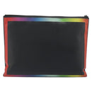 LOUIS VUITTON taiga rainbow Chain Pochette A4 Bag Black M30347 LV Auth 195606A-3