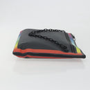 LOUIS VUITTON taiga rainbow Chain Pochette A4 Bag Black M30347 LV Auth 195606A-4