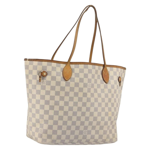 LOUIS VUITTON Damier Azur Neverfull MM Tote Bag N41605 LV Auth 195607