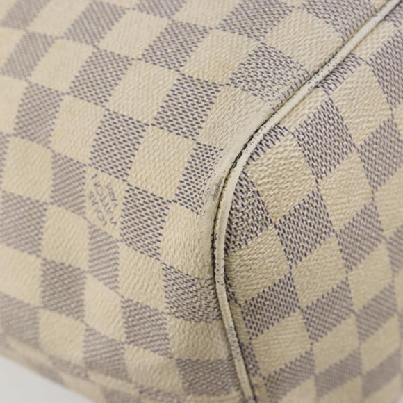LOUIS VUITTON Damier Azur Neverfull MM Tote Bag N41605 LV Auth 195607