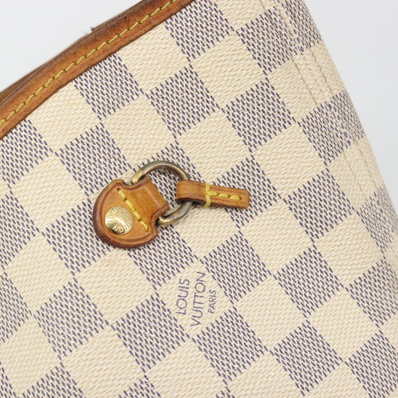 LOUIS VUITTON Damier Azur Neverfull MM Tote Bag N41605 LV Auth 195607