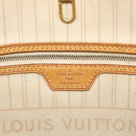 LOUIS VUITTON Damier Azur Neverfull MM Tote Bag N41605 LV Auth 195607