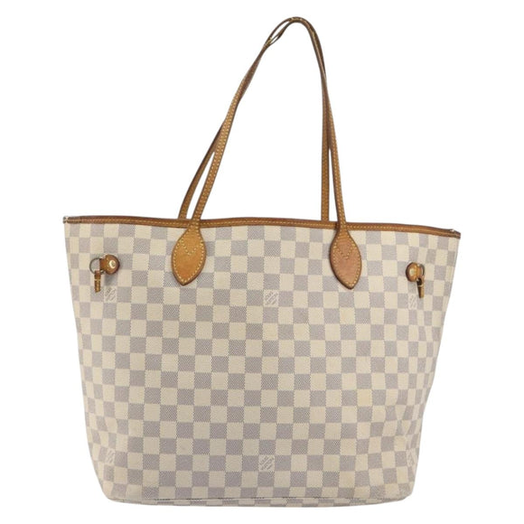 LOUIS VUITTON Damier Azur Neverfull MM Tote Bag N41605 LV Auth 195607