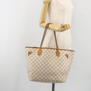 LOUIS VUITTON Damier Azur Neverfull MM Tote Bag N41605 LV Auth 195607-25