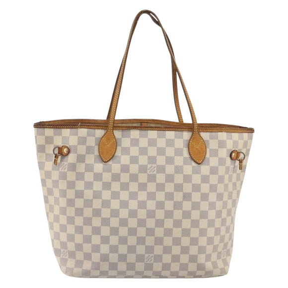 LOUIS VUITTON Damier Azur Neverfull MM Tote Bag N41605 LV Auth 195607
