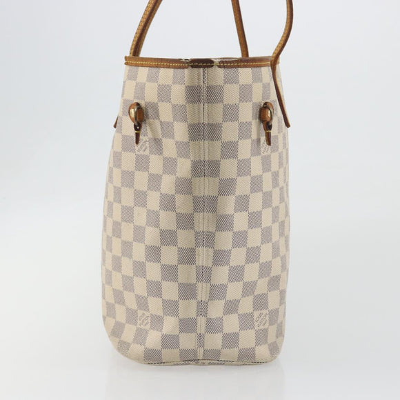 LOUIS VUITTON Damier Azur Neverfull MM Tote Bag N41605 LV Auth 195607