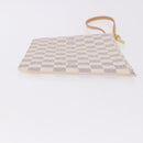 LOUIS VUITTON Damier Azur Neverfull MM Pouch Pouch LV Auth 195608V-3