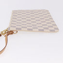 LOUIS VUITTON Damier Azur Neverfull MM Pouch Pouch LV Auth 195608V-4