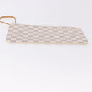 LOUIS VUITTON Damier Azur Neverfull MM Pouch Pouch LV Auth 195608V-5