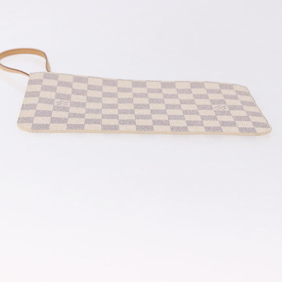 LOUIS VUITTON Damier Azur Neverfull MM Pouch Pouch LV Auth 195608V