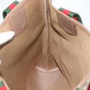 GUCCI GG Supreme Web Sherry Line Tote Bag PVC Beige Gold Auth 195609-19