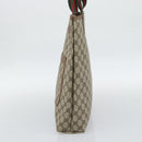GUCCI GG Supreme Web Sherry Line Tote Bag PVC Beige Gold Auth 195609-4