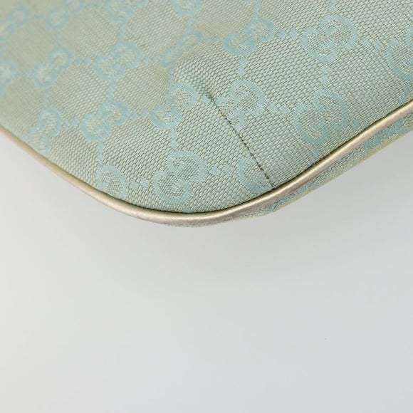 GUCCI GG Canvas Shoulder Bag Light Blue Gold 005 0813 Auth 195610A