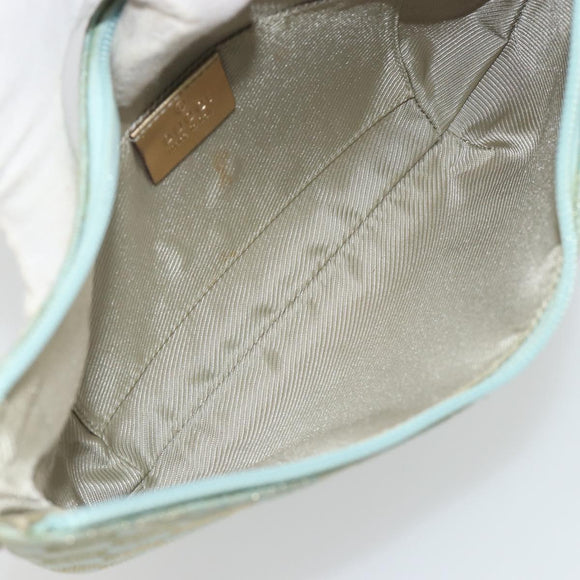 GUCCI GG Canvas Shoulder Bag Light Blue Gold 005 0813 Auth 195610A