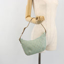 GUCCI GG Canvas Shoulder Bag Light Blue Gold 005 0813 Auth 195610A-21