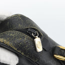 GUCCI GG Supreme Web Sherry Line Bag PVC Black Gold 72 02 088 Auth 195611-14