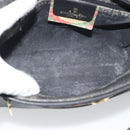 GUCCI GG Supreme Web Sherry Line Bag PVC Black Gold 72 02 088 Auth 195611-16
