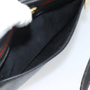 GUCCI GG Supreme Web Sherry Line Bag PVC Black Gold 72 02 088 Auth 195611-21