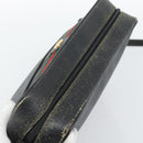 GUCCI GG Supreme Web Sherry Line Bag PVC Black Gold 72 02 088 Auth 195611-6