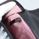 Salvatore Ferragamo Gancini Shoulder Bag Nylon Gray Silver Auth 195614A-19