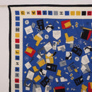 CHANEL Scarf Silk Blue CC Auth 195615V-12