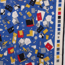 CHANEL Scarf Silk Blue CC Auth 195615V-17