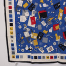 CHANEL Scarf Silk Blue CC Auth 195615V-18