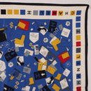 CHANEL Scarf Silk Blue CC Auth 195615V-4