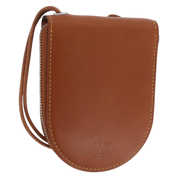 LOUIS VUITTON Nomad Neck Wallet Brown LV Auth 195616V