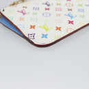 LOUIS VUITTON Monogram Multicolor Pochette Cles NM White M93733 LV Auth 195617V-14
