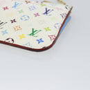 LOUIS VUITTON Monogram Multicolor Pochette Cles NM White M93733 LV Auth 195617V-15
