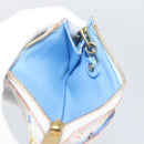 LOUIS VUITTON Monogram Multicolor Pochette Cles NM White M93733 LV Auth 195617V-18