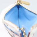 LOUIS VUITTON Monogram Multicolor Pochette Cles NM White M93733 LV Auth 195617V-19