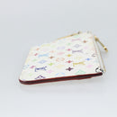 LOUIS VUITTON Monogram Multicolor Pochette Cles NM White M93733 LV Auth 195617V-4