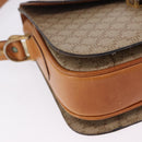 CELINE Macadam Canvas Shoulder Bag PVC Beige Gold Auth 195634-14