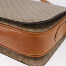 CELINE Macadam Canvas Shoulder Bag PVC Beige Gold Auth 195634-17