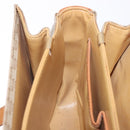 CELINE Macadam Canvas Shoulder Bag PVC Beige Gold Auth 195634-21