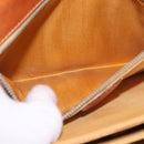 CELINE Macadam Canvas Shoulder Bag PVC Beige Gold Auth 195634-25