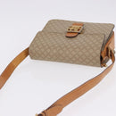 CELINE Macadam Canvas Shoulder Bag PVC Beige Gold Auth 195634-6