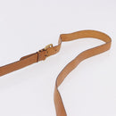 CELINE Macadam Canvas Shoulder Bag PVC Beige Gold Auth 195634-8
