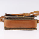 CELINE Macadam Canvas Shoulder Bag PVC Beige Gold Auth 195634-5