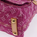 LOUIS VUITTON Monogram Denim Buggy PM Shoulder Bag Pink M95216 LV Auth 195638SAM-11