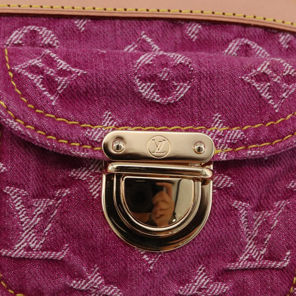 LOUIS VUITTON Monogram Denim Buggy PM Shoulder Bag Pink M95216 LV Auth 195638SAM