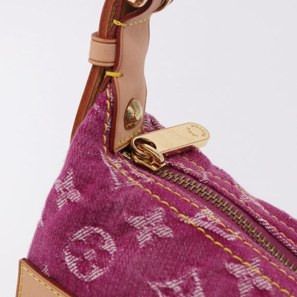 LOUIS VUITTON Monogram Denim Buggy PM Shoulder Bag Pink M95216 LV Auth 195638SAM