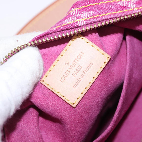 LOUIS VUITTON Monogram Denim Buggy PM Shoulder Bag Pink M95216 LV Auth 195638SAM