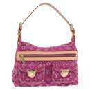 LOUIS VUITTON Monogram Denim Buggy PM Shoulder Bag Pink M95216 LV Auth 195638SAM-2