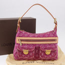 LOUIS VUITTON Monogram Denim Buggy PM Shoulder Bag Pink M95216 LV Auth 195638SAM-24