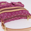 LOUIS VUITTON Monogram Denim Buggy PM Shoulder Bag Pink M95216 LV Auth 195638SAM-6