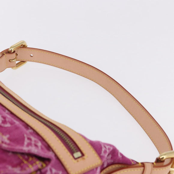 LOUIS VUITTON Monogram Denim Buggy PM Shoulder Bag Pink M95216 LV Auth 195638SAM