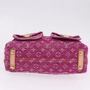 LOUIS VUITTON Monogram Denim Buggy PM Shoulder Bag Pink M95216 LV Auth 195638SAM-9